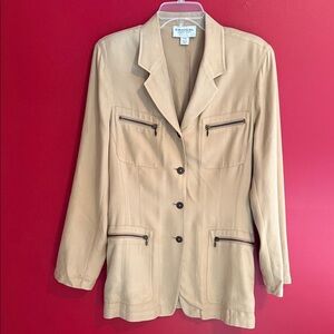 Emanuel Ungaro Vintage Silk Long Length Blazer